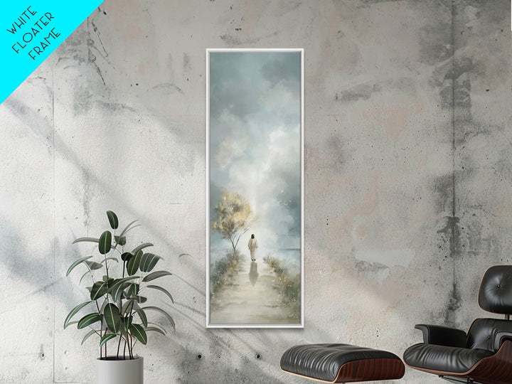 Light Of Promise – Framed Canvas Print – Christian Art Canvas – Tall Narrow Wall Art – Vintage Christian Art – Jesus Painting – Christmas A