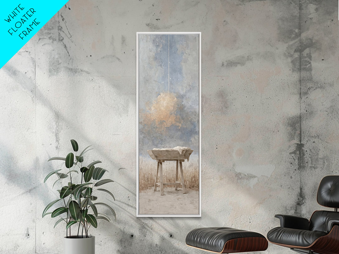 Starborn Hope | Framed Canvas Print | Christian Art Canvas | Narrow Art | Christian Christmas Art | Modern Christian Art | Christmas Wall A