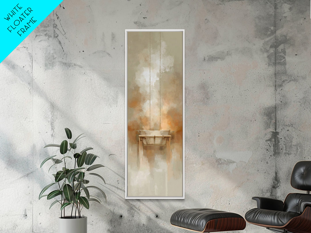 Humble Advent Cradle – Framed Canvas Print – Christian Wall Art – Skinny Art – Christmas Art – Christian Christmas Decor – Modern Christian