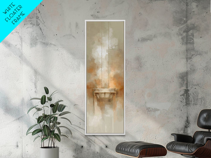 Humble Advent Cradle – Framed Canvas Print – Christian Wall Art – Skinny Art – Christmas Art – Christian Christmas Decor – Modern Christian