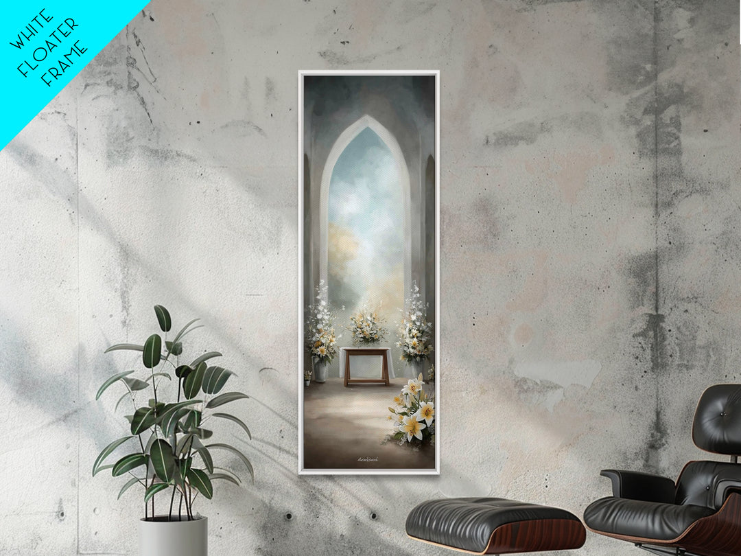 Altar of Grace - Framed Canvas Print - Narrow Art - Christian Art - Christian Wall Art - Christian Art Canvas - Christian Decoration