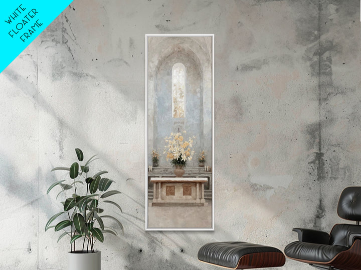 Sacred Stillness - Framed Canvas Print - Tall Skinny Art Print - Christian Art Canvas - Christian Wall Art - Christian Art - Christian Gift