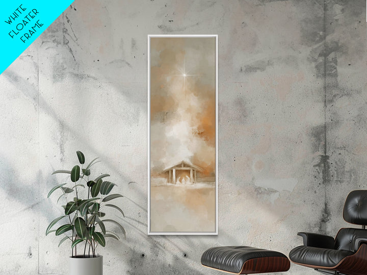 Star Of Bethlehem – Framed Canvas Print – Tall Narrow Wall Art – Christian Christmas Art – Christian Art Canvas – Christmas Wall Art – Chri