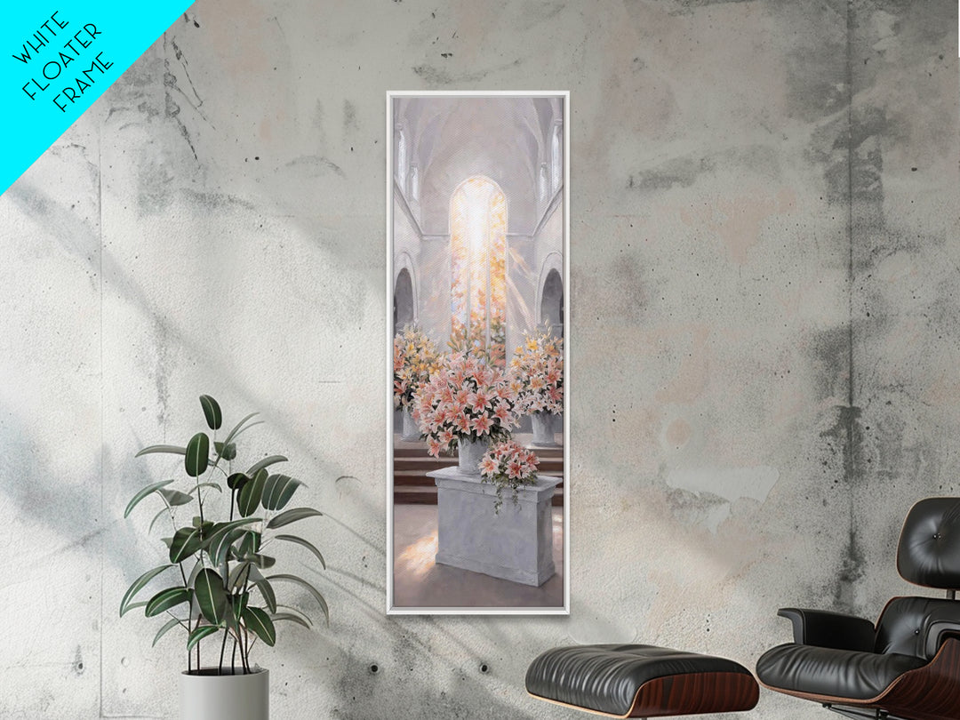 Light Within - Framed Canvas Print - Tall Narrow Wall Art - Christian Art - Christian Christmas Art - Christian Wall Art - Christian Art Ca
