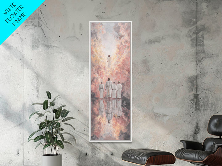 Cloudlit Fellowship – Framed Canvas Print – Skinny Art – Christian Painting – Christian Christmas Art – Jesus Canvas Art – Modern Christian