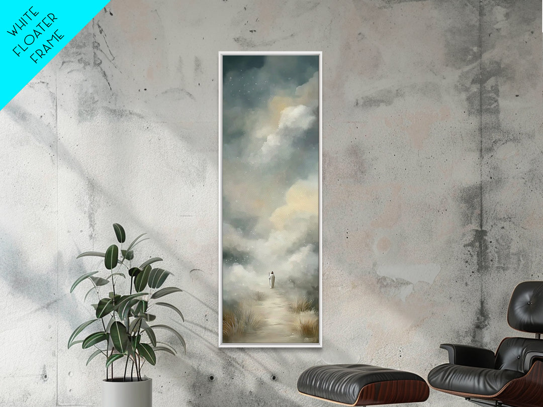 Lone Pilgrim – Framed Canvas Print – Narrow Art – Christian Painting – Jesus Canvas Art – Subtle Christian Art – Christian Christmas Art