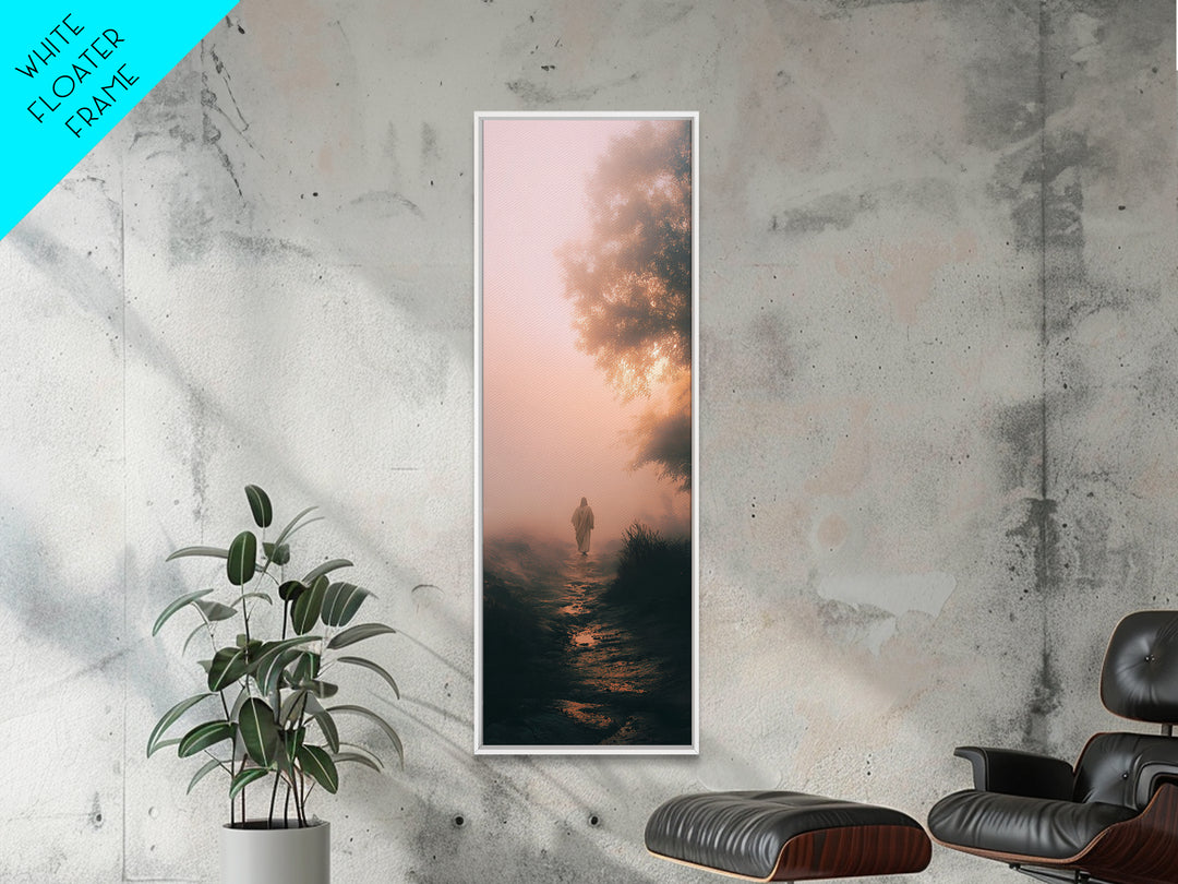 Path Of Mercy – Framed Canvas Print – Christian Wall Art – Jesus Painting – Christian Art Canvas – Tall Narrow Wall Art – Christmas Art