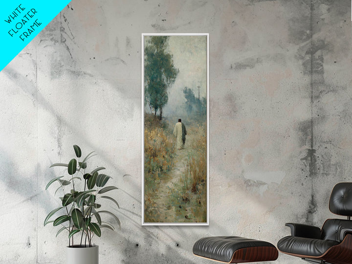 Silent Field Hope, Framed Canvas Print, Christian Art Canvas, Jesus Painting, Christian Wall Art, Skinny Art, Christian Christmas Art