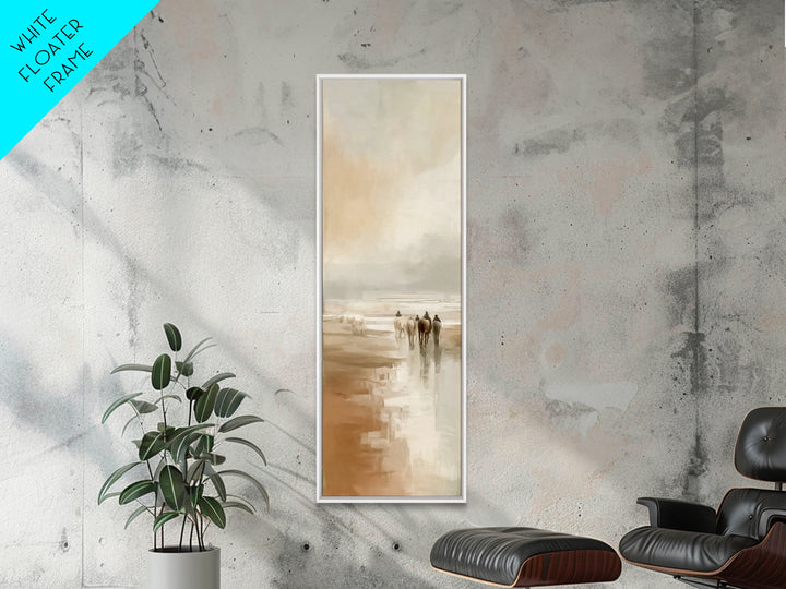 Pastoral Shepherd Calm – Framed Canvas Print – Christian Art Canvas – Christian Wall Art – Jesus Painting – Tall Skinny Art Print – Christm