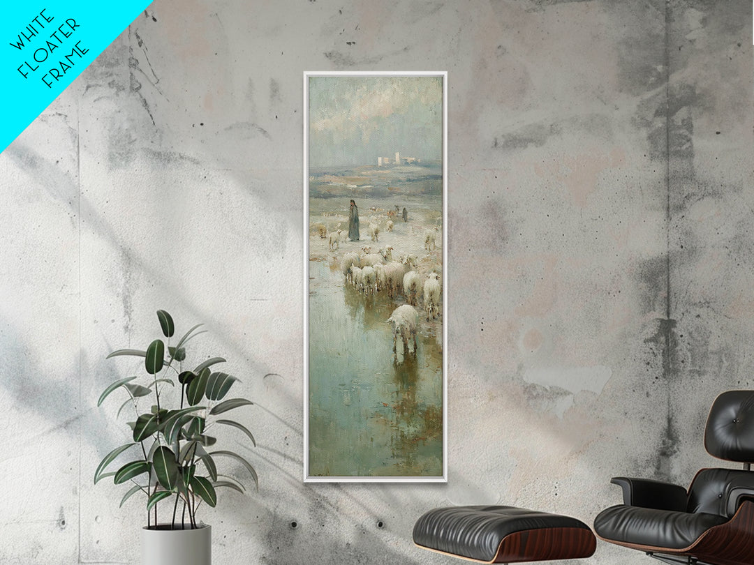 Star Of Bethlehem, Framed Canvas Print, Christian Wall Art, Christian Art Canvas, Jesus Painting, Narrow Art, Christian Christmas Art