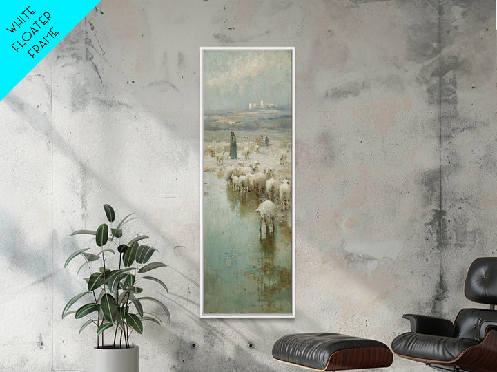 Star Of Bethlehem, Framed Canvas Print, Christian Wall Art, Christian Art Canvas, Jesus Painting, Narrow Art, Christian Christmas Art