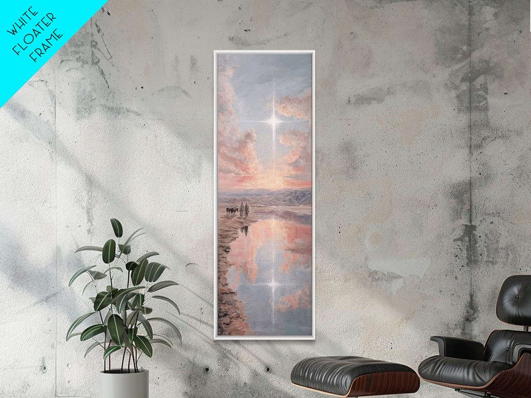 Reflections Of Calling | Framed Canvas Print | Christian Art Canvas | Jesus Painting | Christian Wall Art | Skinny Art | Christmas Art