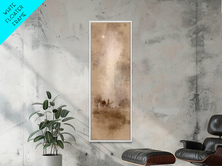 Desert Light Journey | Framed Canvas Print | Christian Wall Art | Christian Christmas Art | Narrow Art | Christian Art Canvas | Christmas A