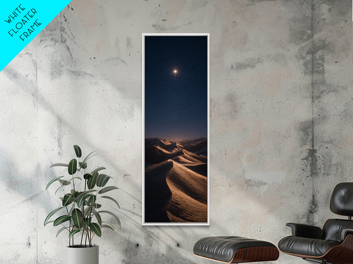 Silent Dawn Star | Framed Canvas Print | Christmas Art | Christian Art Canvas | Christian Wall Art | Tall Narrow Wall Art | Christian Chris