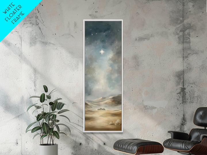 Starry Night Caravan – Framed Canvas Print, Skinny Art, Christian Wall Art, Christmas Art, Christian Art Canvas, Jesus Painting