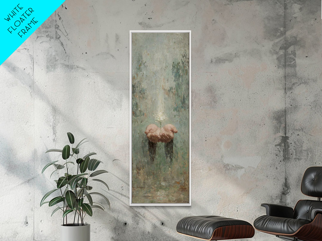 Bloom Of Grace – Framed Canvas Print – Skinny Art – Christian Wall Art – Christian Art Canvas – Vintage Christian Art – Christian Christmas