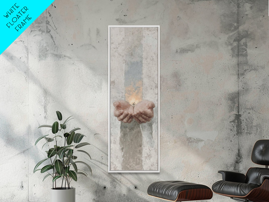 Seed Of Hope – Framed Canvas Print – Narrow Art – Christian Art Canvas – Christian Wall Art – Modern Christian Art – Unique Christian Art