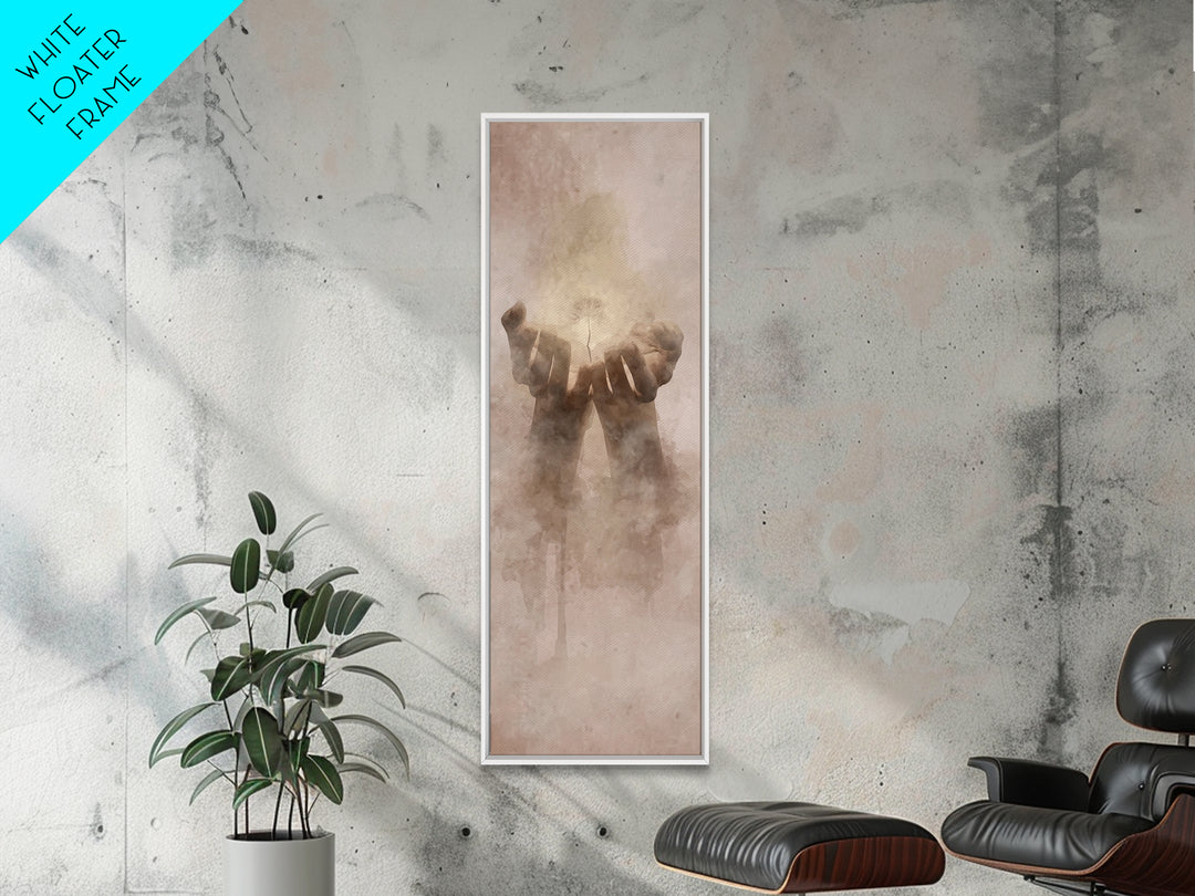 Spirit Of New Life – Framed Canvas Print – Tall Skinny Art Print – Christian Art Canvas – Christian Wall Art – Subtle Christian Art – Jesus