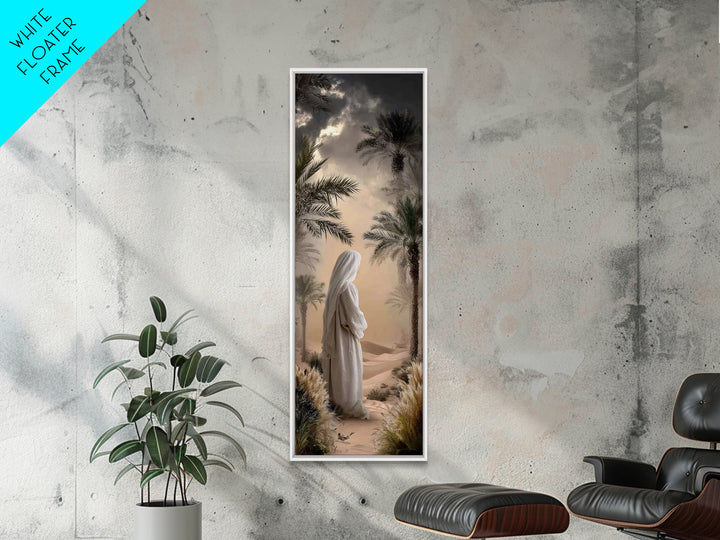 Desert Messiah – Framed Canvas Print – Tall Skinny Art Print – Jesus Painting – Christian Art Canvas – Christian Art – Christian Wall Art