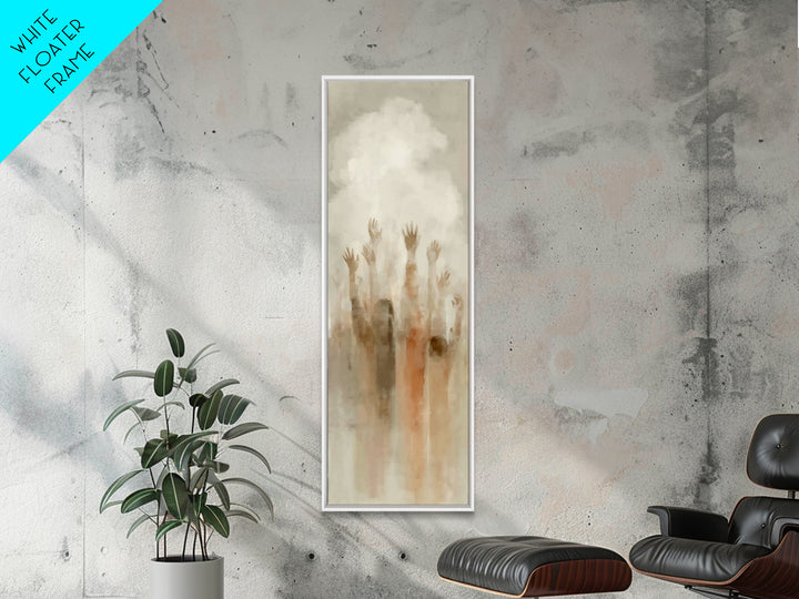 Clouds Of Deliverance – Framed Canvas Print – Narrow Art – Christian Wall Art – Jesus Painting – Christian Art Work – Christmas Art