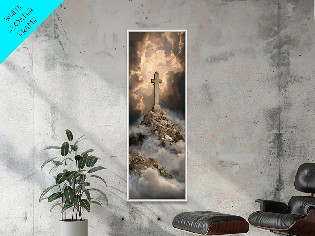 Crown Of Faith – Framed Canvas Print – Tall Skinny Art Print – Christian Wall Art – Christian Art – Christmas Art – Christian Painting