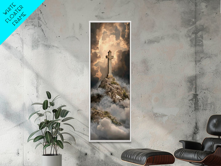Crown Of Faith – Framed Canvas Print – Tall Skinny Art Print – Christian Wall Art – Christian Art – Christmas Art – Christian Painting