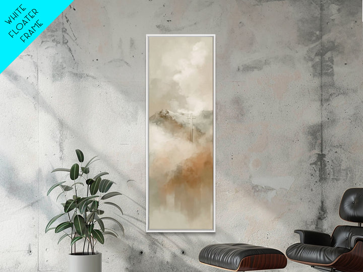 Cross Of Eternity – Framed Canvas Print – Tall Narrow Wall Art – Christian Painting – Christian Art – Christian Art Print – Christmas Art