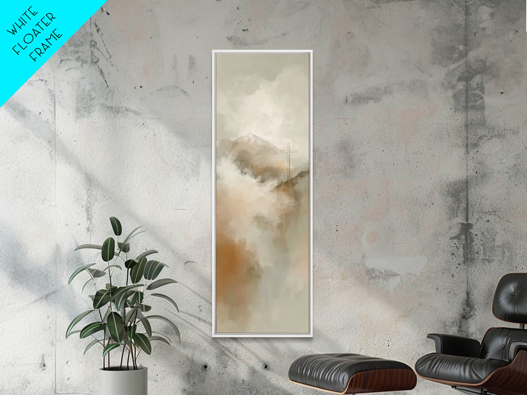 Mountain Light Grace – Framed Canvas Print – Skinny Art – Christian Art Print – Christian Wall Art – Christian Art Canvas – Christian Chris