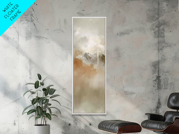 Heavenly Peaks Glory – Framed Canvas Print – Skinny Art – Christian Wall Art – Christian Art Gift – Christian Painting – Christmas Art