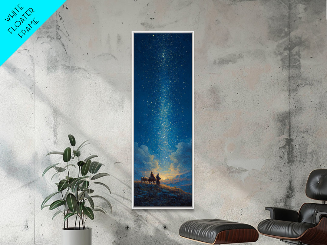Glory In The Clouds – Framed Canvas Print – Tall Skinny Art Print – Christian Art Canvas – Christian Art Work – Christian Painting – Christ