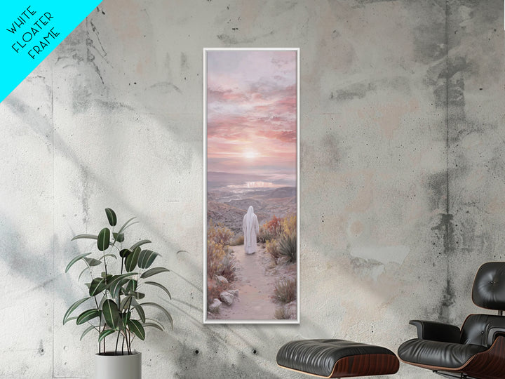 Valley Of Peace – Framed Canvas Print – Tall Narrow Wall Art – Christian Art – Christian Art Canvas – Jesus Painting – Christian Wall Art