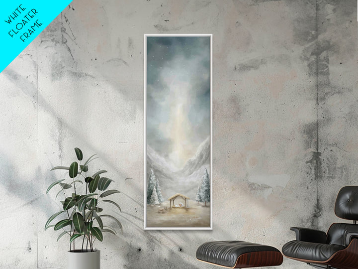 Holy Night Sky - Framed Canvas Print - Christian Christmas Art - Christian Art - Skinny Art - Jesus Painting - Christian Art Canvas - Chris