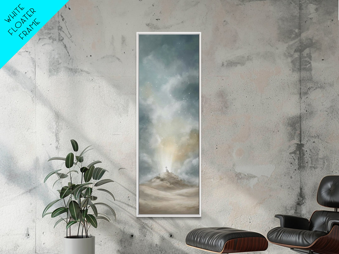 Hill Of Salvation – Framed Canvas Print – Narrow Art – Christian Wall Art – Christian Art – Christian Art Canvas – Christian Gift