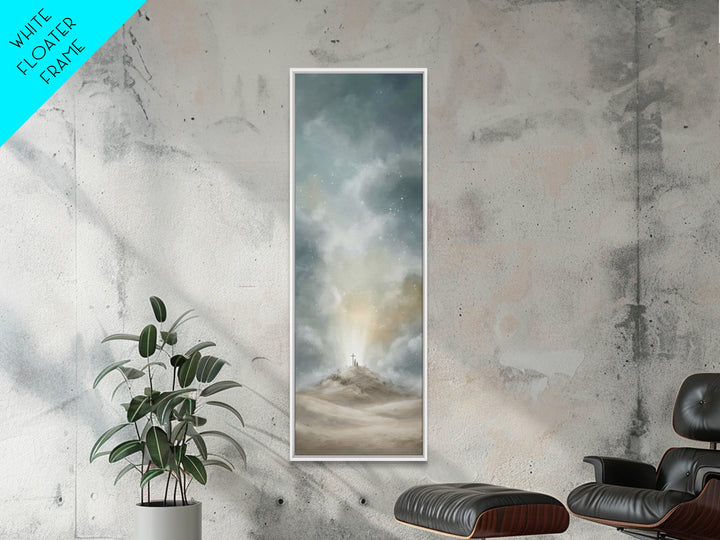 Hill Of Salvation – Framed Canvas Print – Narrow Art – Christian Wall Art – Christian Art – Christian Art Canvas – Christian Gift