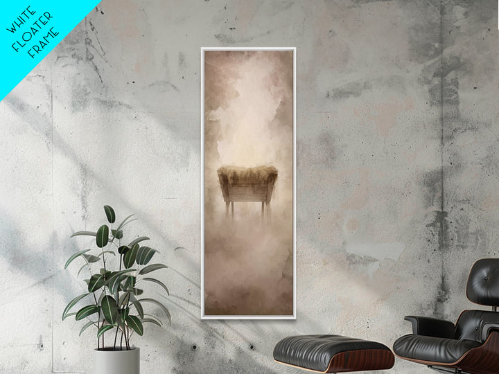 Grace In The Manger – Framed Canvas Print – Christian Christmas Art – Christian Wall Art – Tall Skinny Art Print – Christian Art Canvas – J