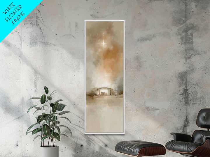 Star Of Bethlehem – Framed Canvas Print – Christian Art Canvas – Christian Christmas Art – Christian Wall Art – Skinny Art – Jesus Painting