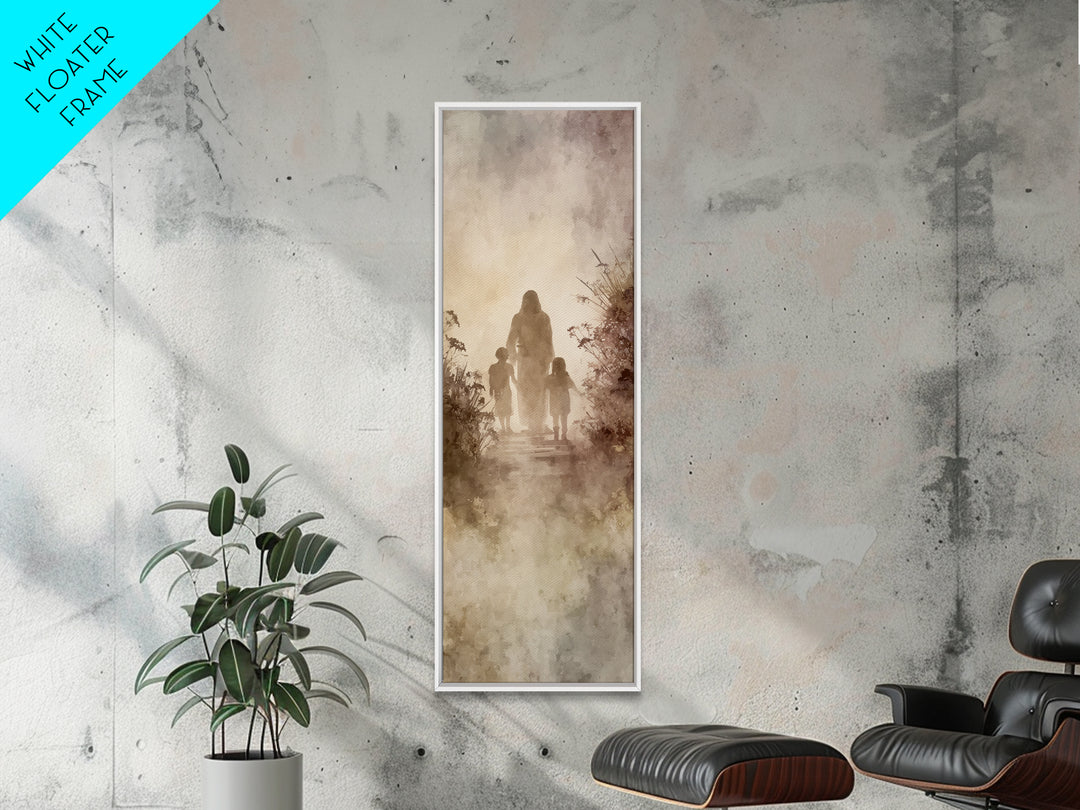 Light Of Mercy – Framed Canvas Print – Christian Art Canvas – Jesus Painting – Christian Wall Art – Narrow Art – Christian Christmas Art