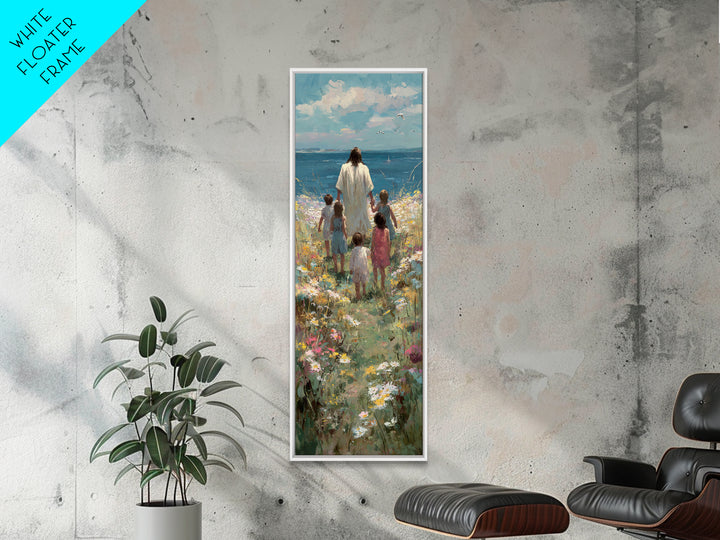 Children Of Light | Framed Canvas Print | Christian Wall Art | Christian Art Canvas | Jesus Painting | Tall Narrow Wall Art