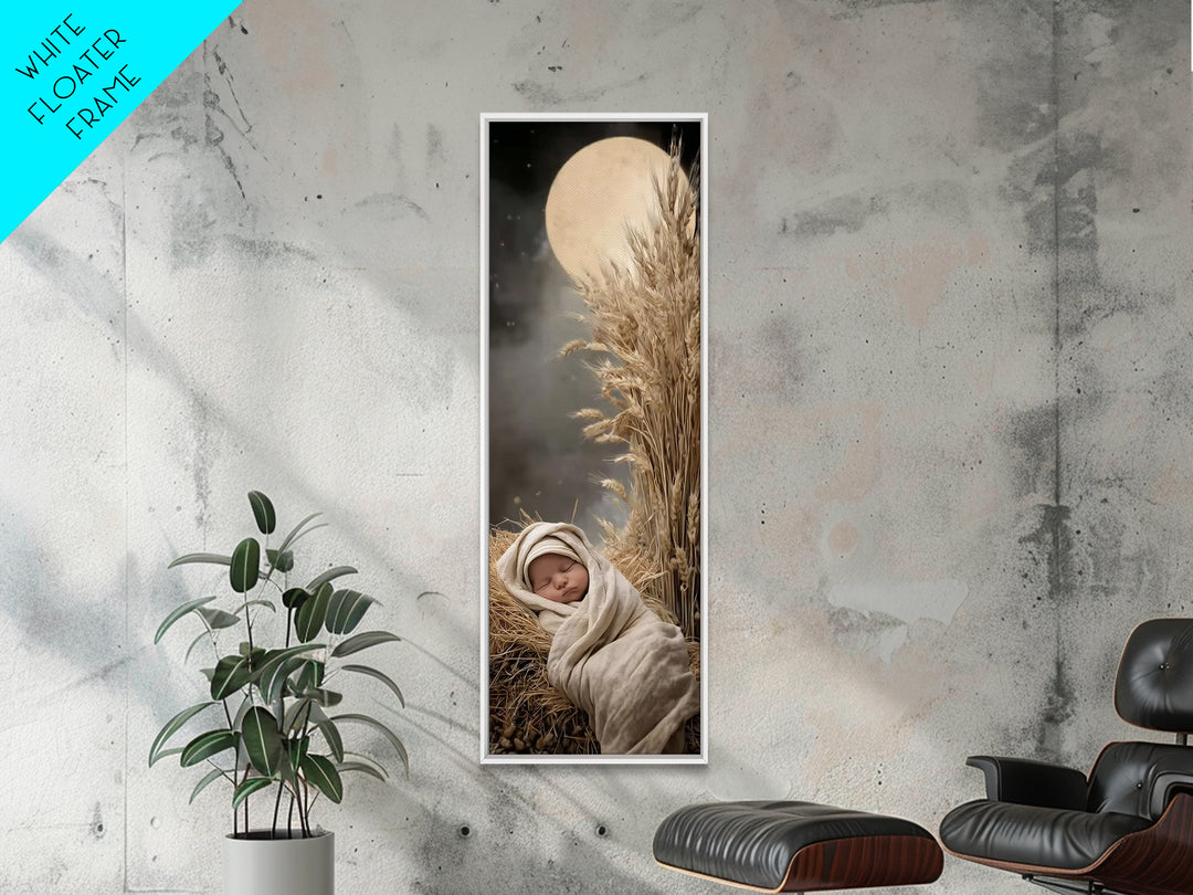 Radiant Holy Child, Framed Canvas Print, Christian Wall Art, Christian Art Canvas, Jesus Painting, Tall Narrow Wall Art