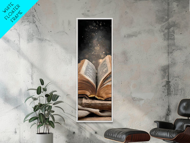 Bible Of Light – Framed Canvas Print – Tall Narrow Wall Art – Christian Art – Christian Art Canvas – Christian Wall Art – Christian Art Pri