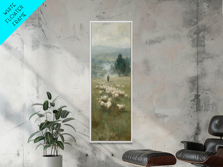 Blessed Quiet Hills – Framed Canvas Print – Christian Wall Art – Christian Art Canvas – Skinny Art – Jesus Christmas Art – Christian Decor