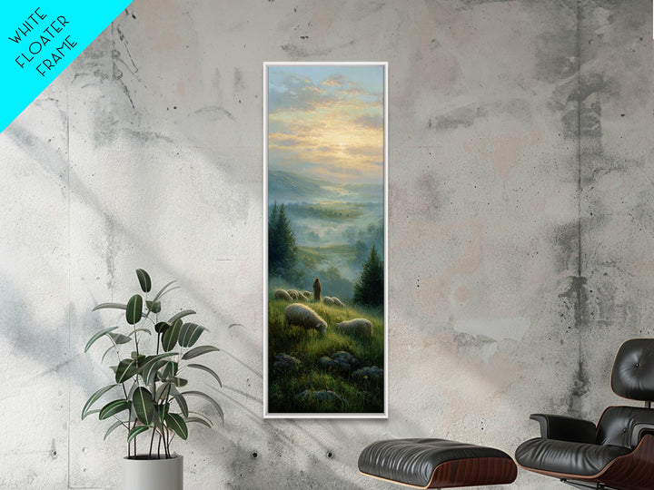 Shepherds Of Dawn – Framed Canvas Print – Christian Wall Art – Jesus Painting – Christian Art Canvas – Tall Narrow Wall Art – Christian Chr