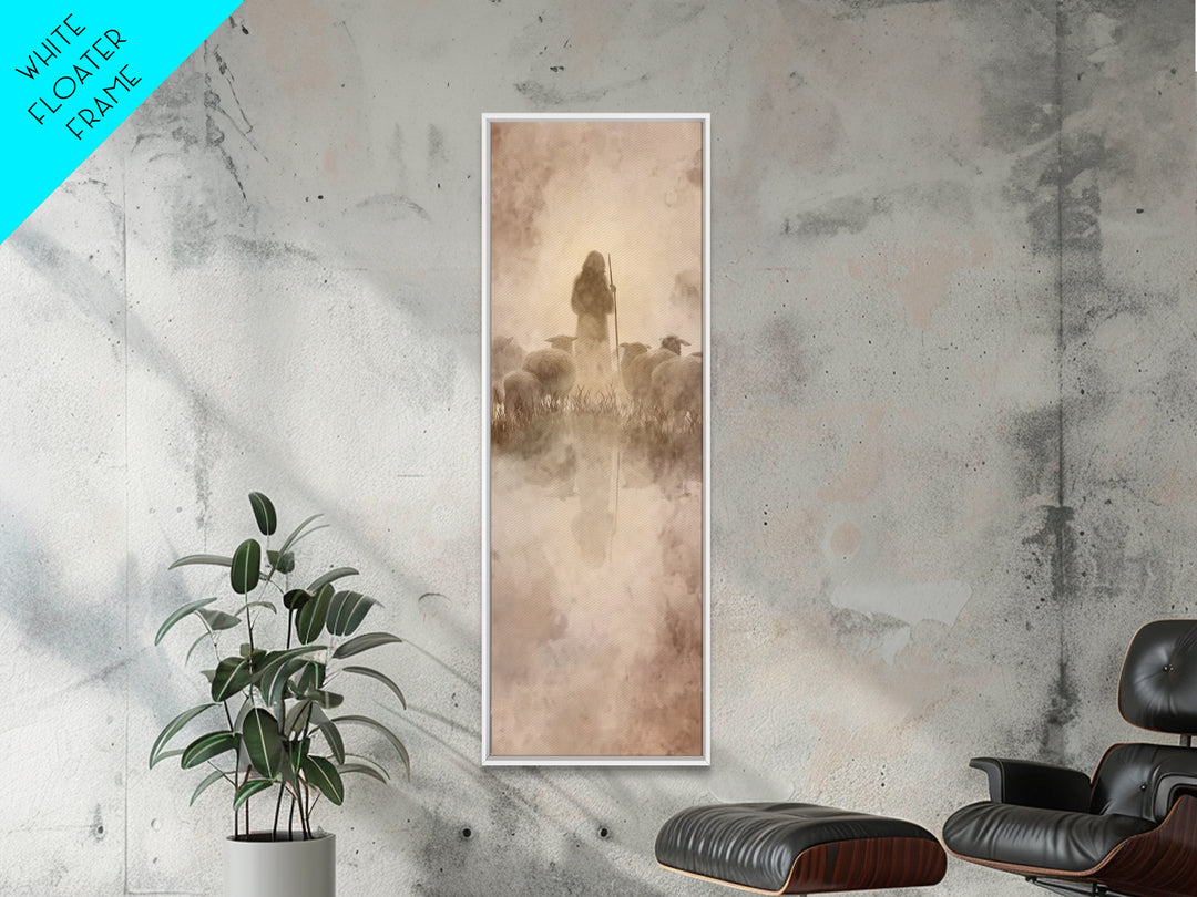 Valley Of Peace – Framed Canvas Print – Christian Wall Art – Christian Art Canvas – Jesus Painting – Narrow Art – Christian Christmas Art
