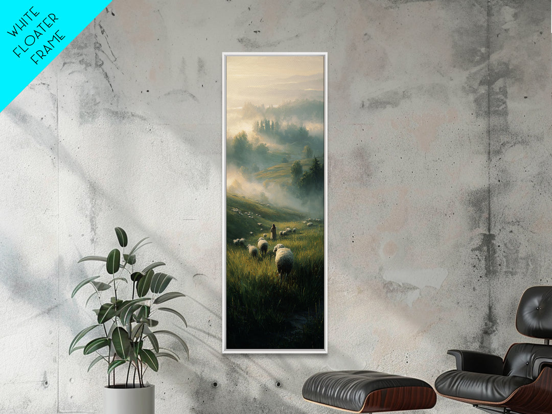 Garden Of Hope – Framed Canvas Print – Christian Art Canvas – Jesus Painting – Christian Wall Art – Tall Skinny Art Print – Christian Chris