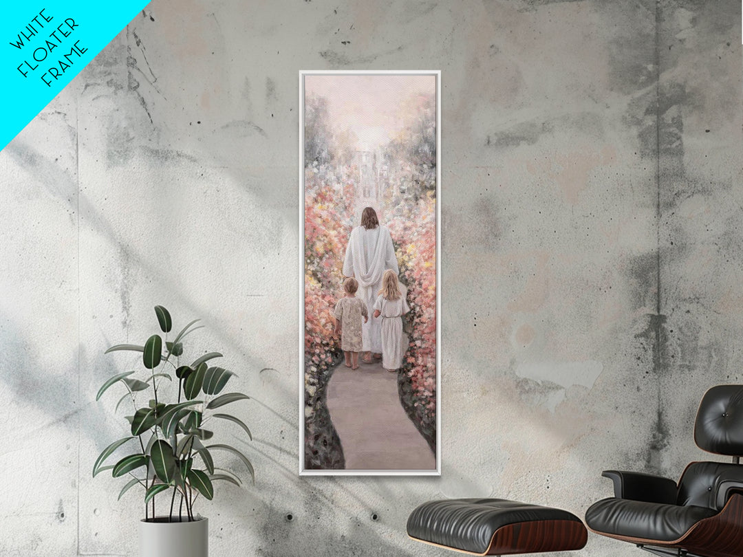 Children Of Light – Framed Canvas Print – Christian Wall Art – Christian Art Canvas – Jesus Painting – Skinny Art – Christian Christmas Art