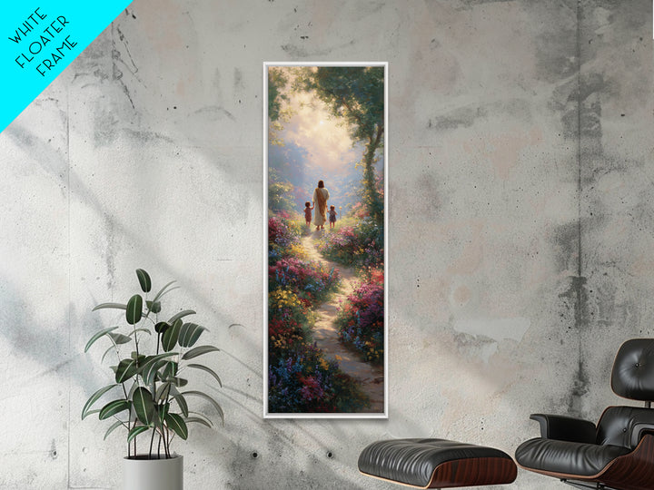 Heavenward Path – Framed Canvas Print – Christian Wall Art – Jesus Painting – Christian Art Canvas – Tall Narrow Wall Art – Christian Chris