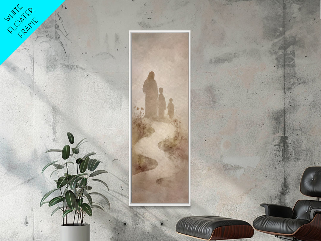 The Gentle Path - Framed Canvas Print - Christian Wall Art - Jesus Painting - Narrow Art - Christian Art Canvas - Christmas Art