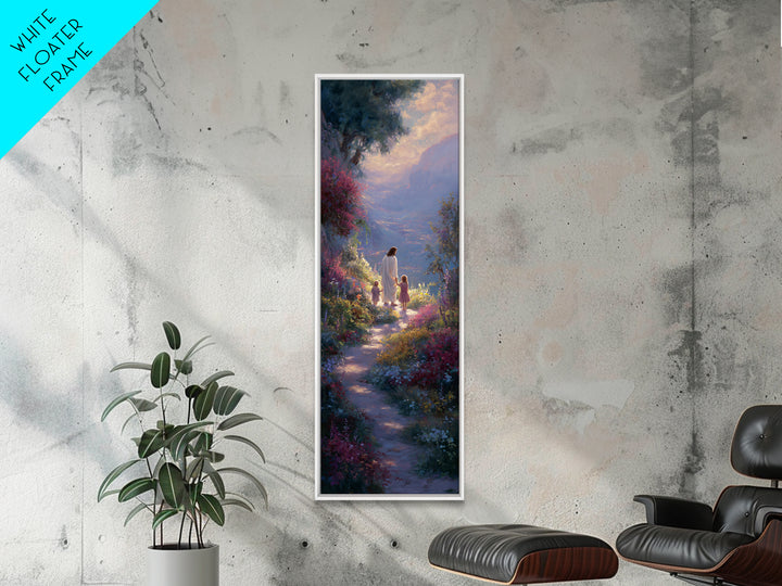Valley Of Peace, Framed Canvas Print, Christian Art Canvas, Skinny Art, Christian Wall Art, Jesus Painting, Christmas Art