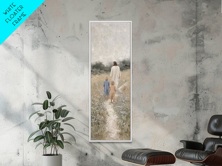 Garden Of Hope – Framed Canvas Print – Christian Wall Art – Tall Skinny Art Print – Jesus Painting – Christian Art Canvas – Christmas Art