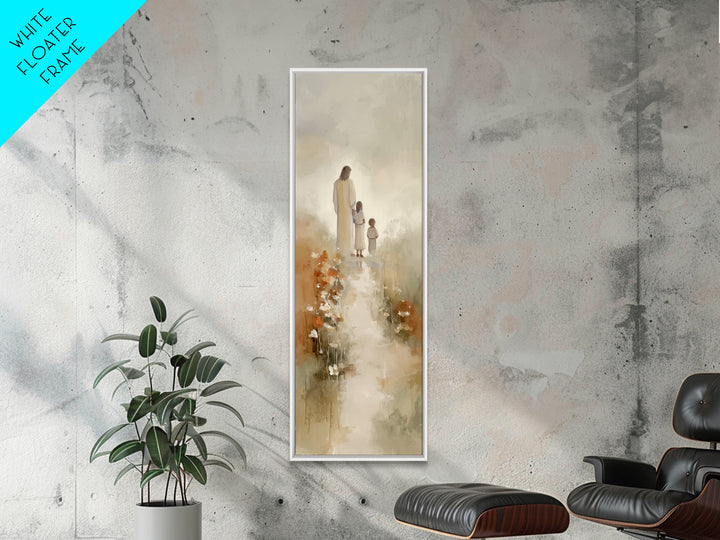 Graceful Stillness, Framed Canvas Print, Christian Art Canvas, Tall Narrow Wall Art, Christian Wall Art, Jesus Painting, Christmas Art